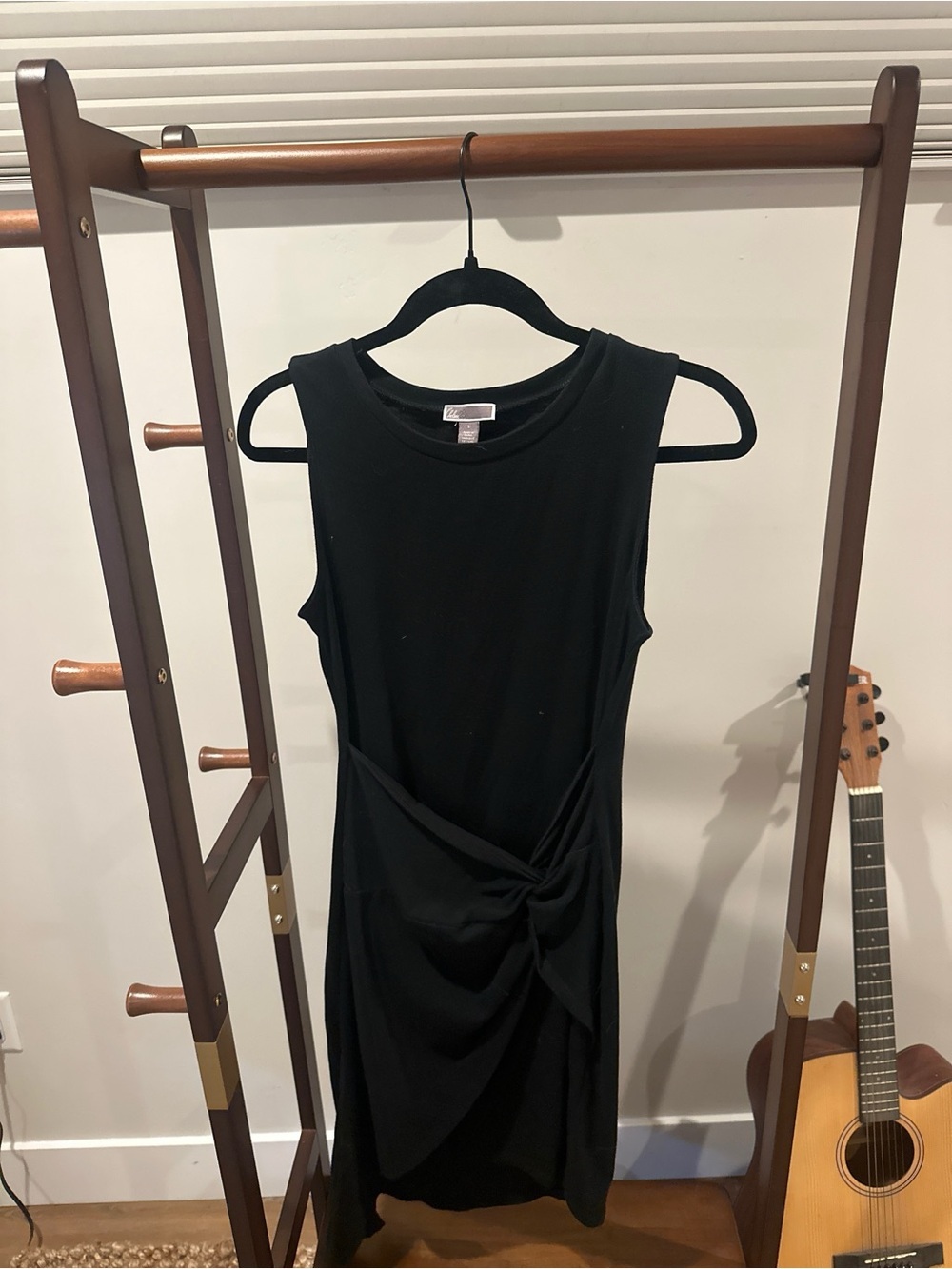 Chelsea28 Black Twist Front Sleeveless Midi Dress Size S - Picture 3 of 5